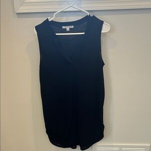 Green Envelope Black Tank Top